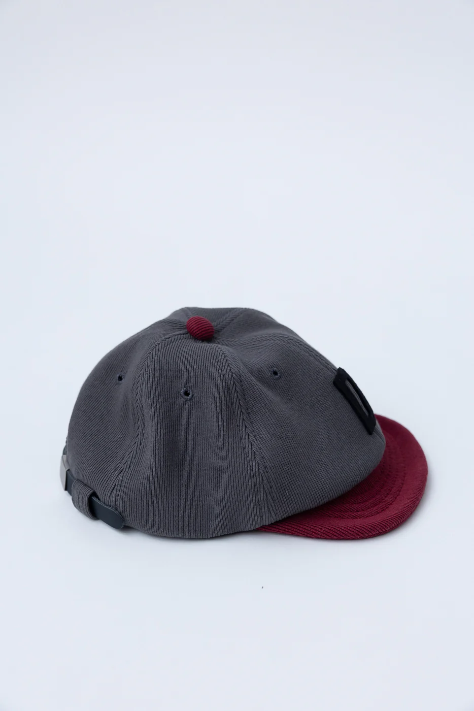 JM6310 - GG Rib BB Cap "D" - 318 Gray x Oxblood - Image 5