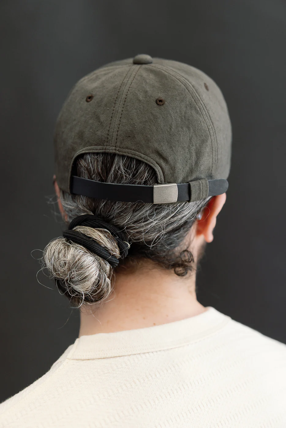 JM6510 - Canvas BB Cap "M" - 419 Dark Moss gray - Image 10