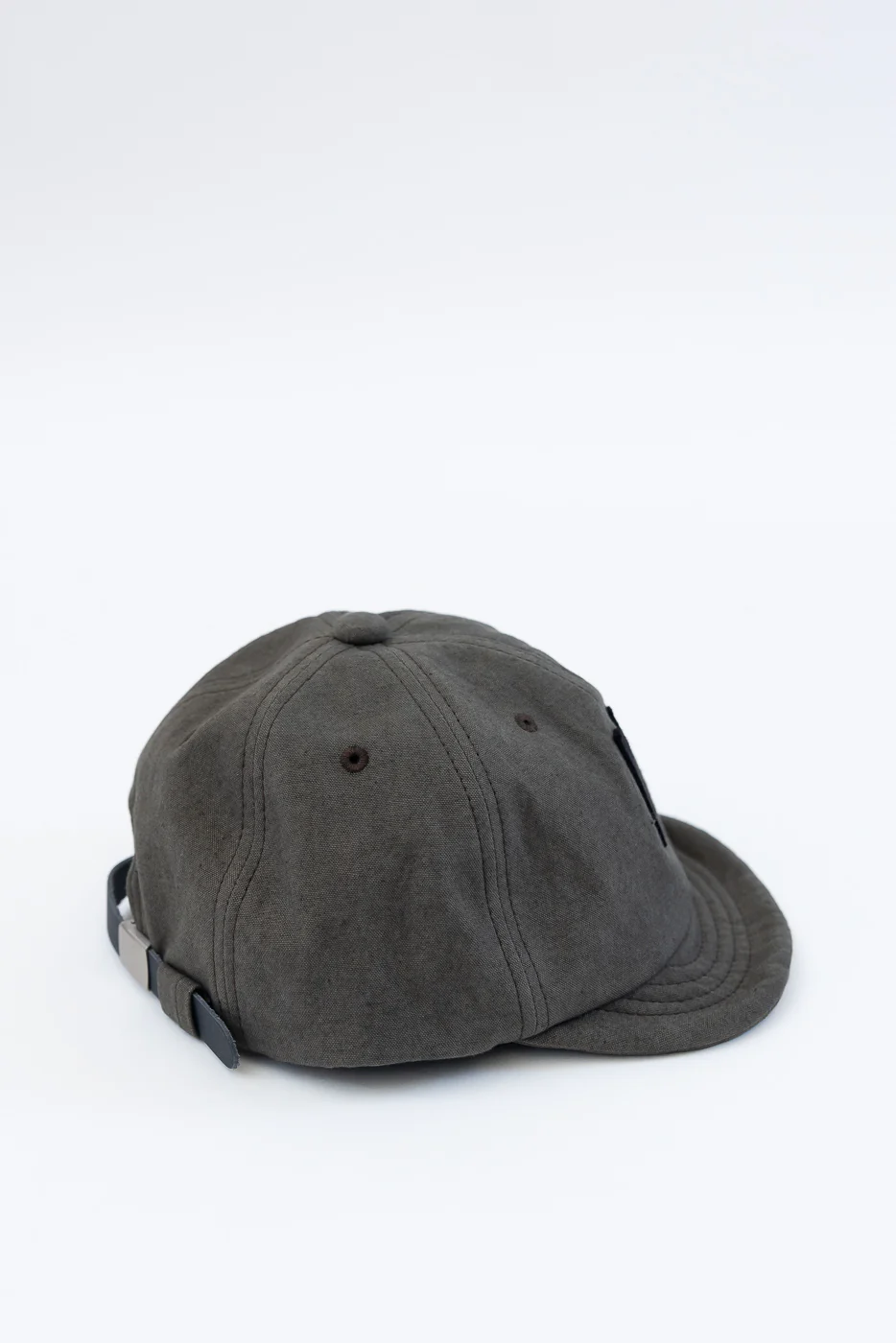 JM6510 - Canvas BB Cap "M" - 419 Dark Moss gray - Image 4