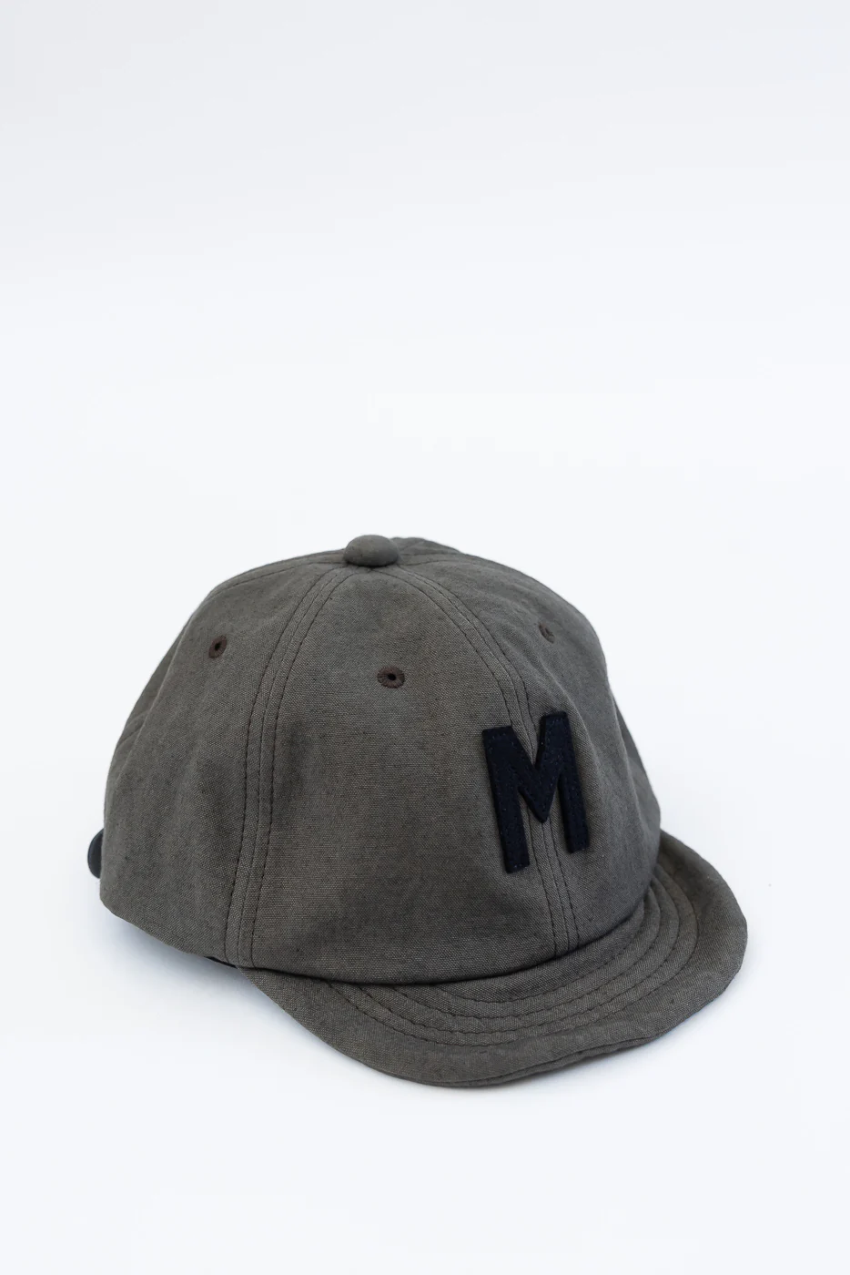 JM6510 - Canvas BB Cap "M" - 419 Dark Moss gray - Image 5