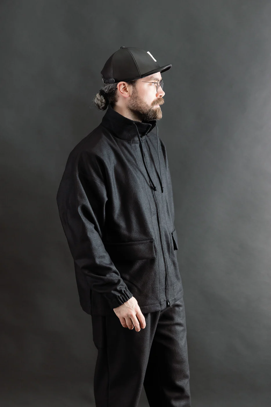 JM8596 - Comp Wool Stand Neck JK - 107 Black - Image 10