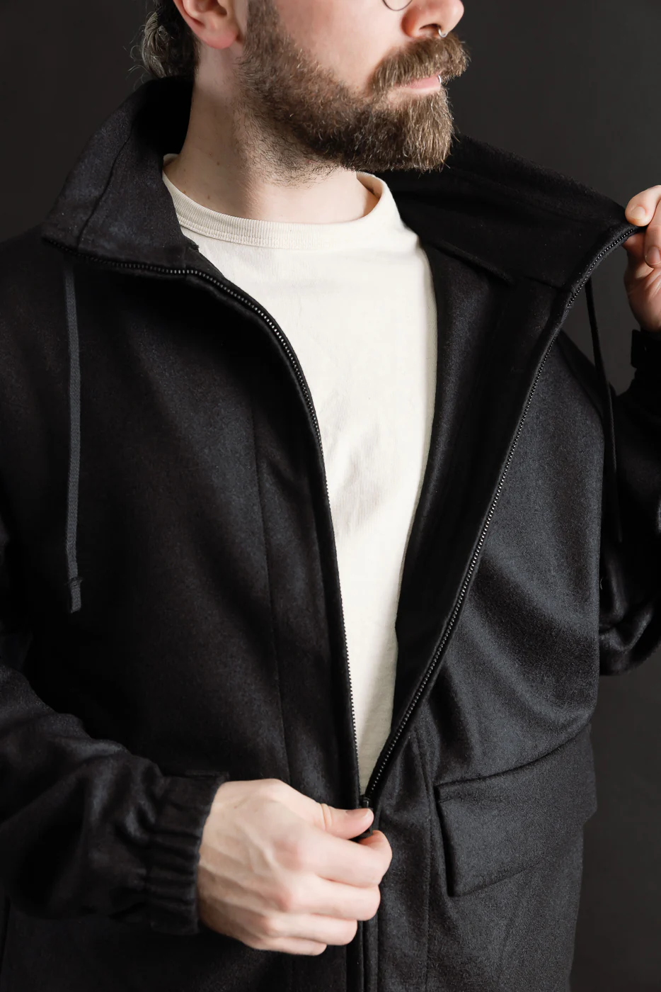 JM8596 - Comp Wool Stand Neck JK - 107 Black - Image 19