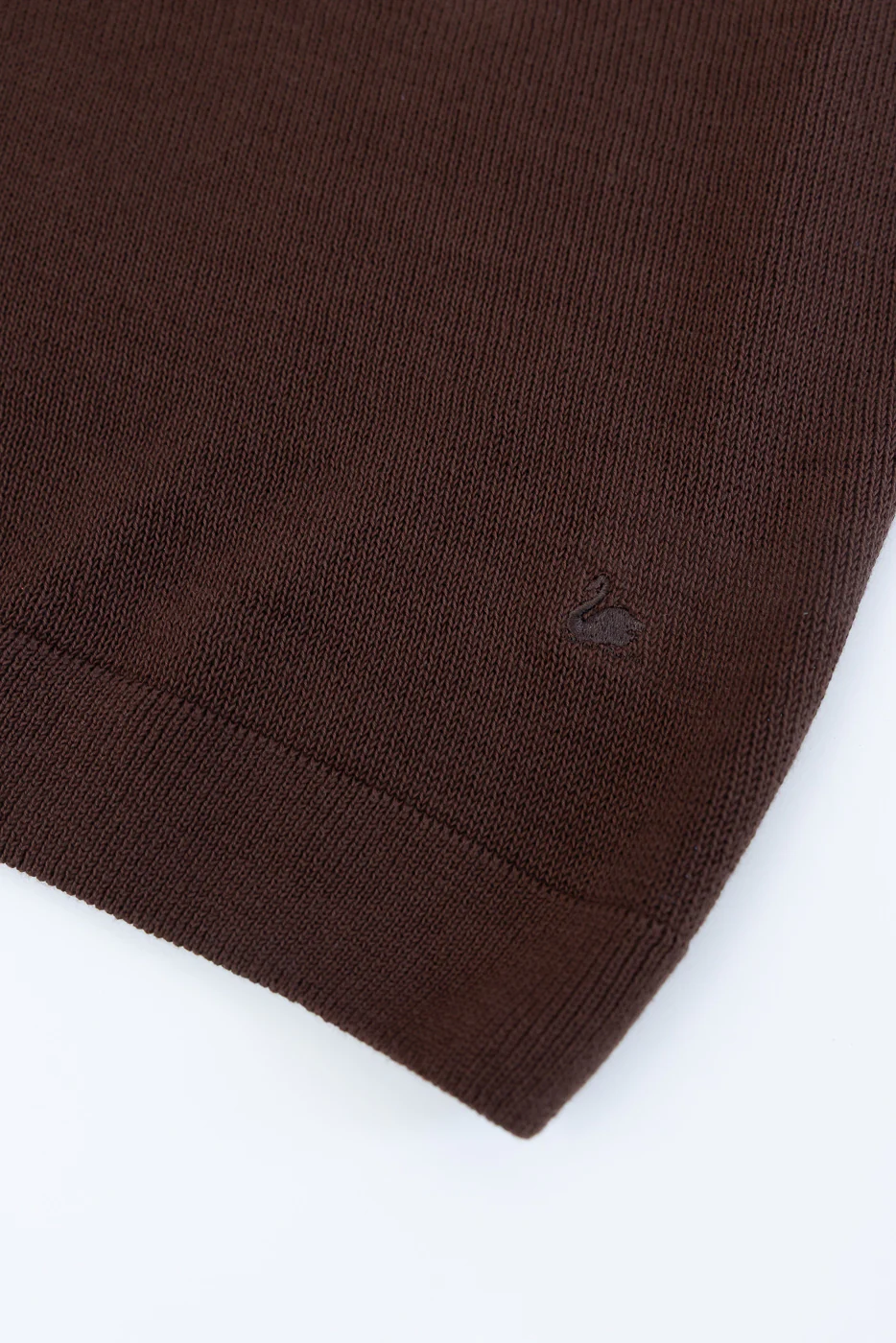 KNITPOLO02.192.7 - Cotton Short Sleeve Polo Shirt, All Plant Based - Chocolate - Image 4
