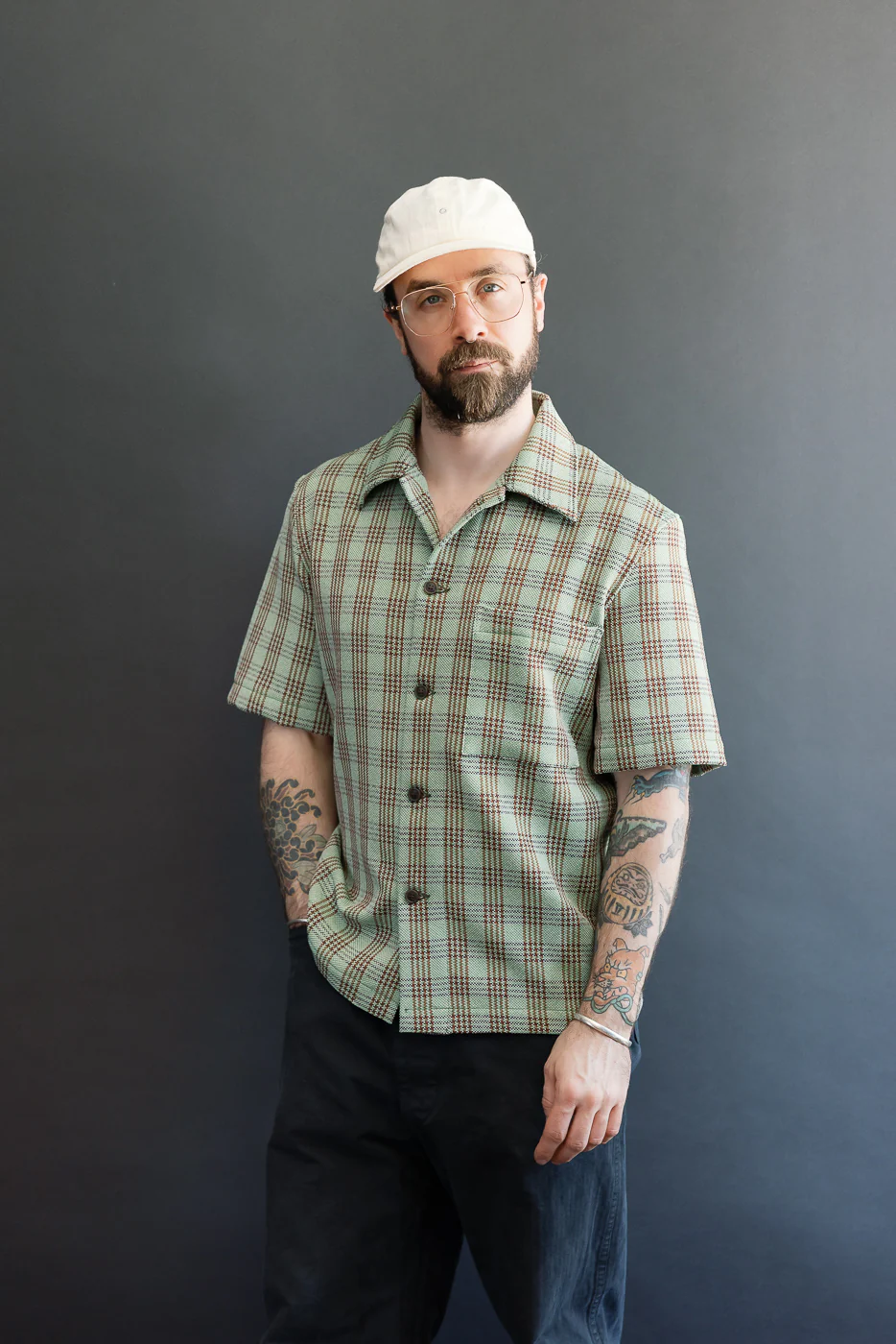 Lawn Chair Plaid Lounge Shirt - Green - Image 13