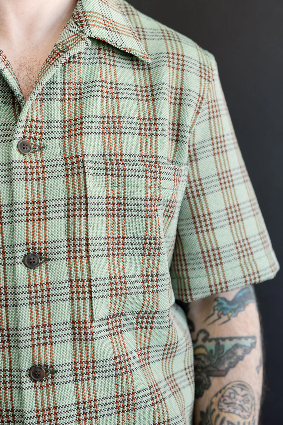 Lawn Chair Plaid Lounge Shirt - Green - Image 15