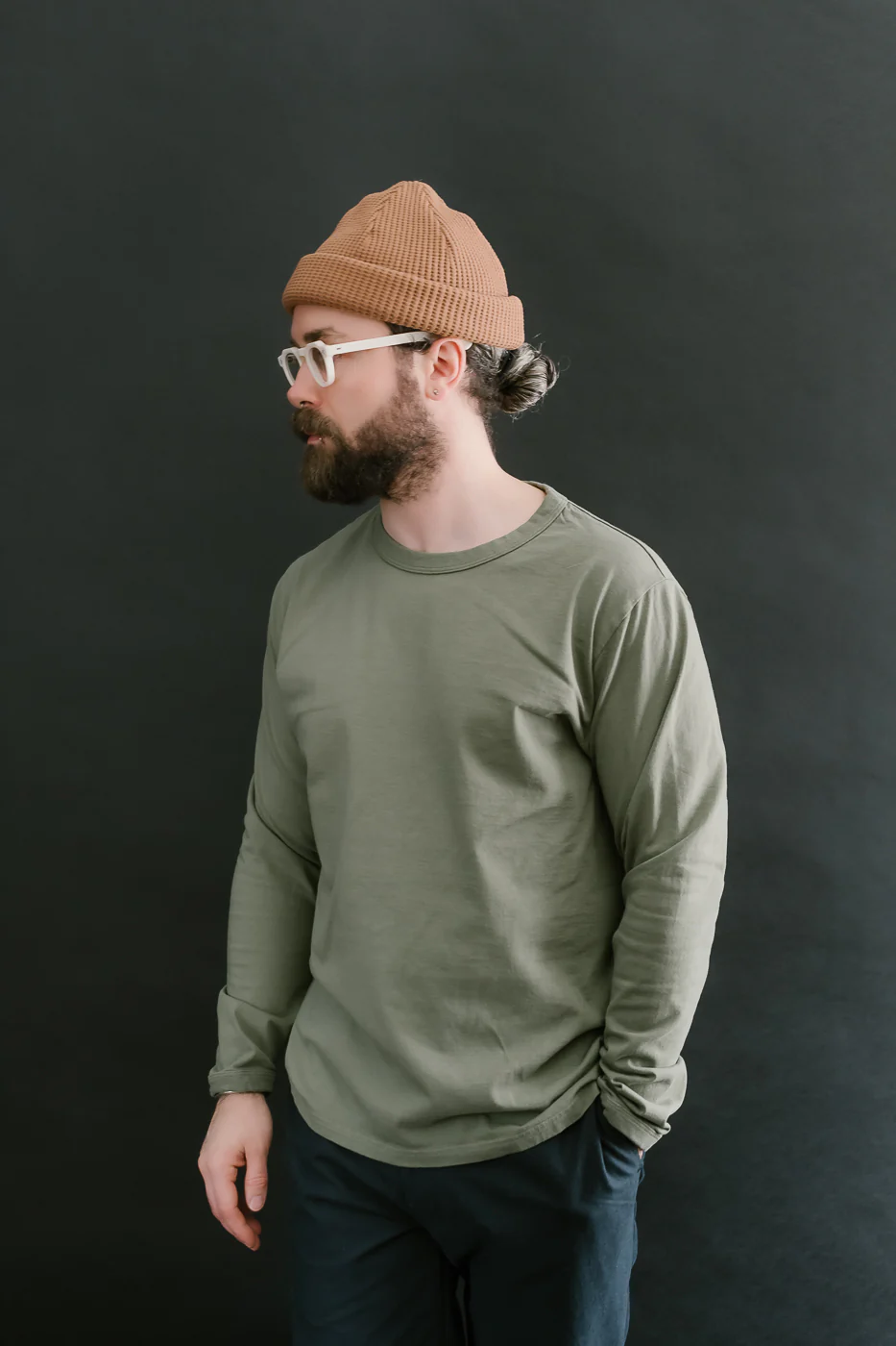 Lead Off LS T-Shirt - 320 Olive - Image 9
