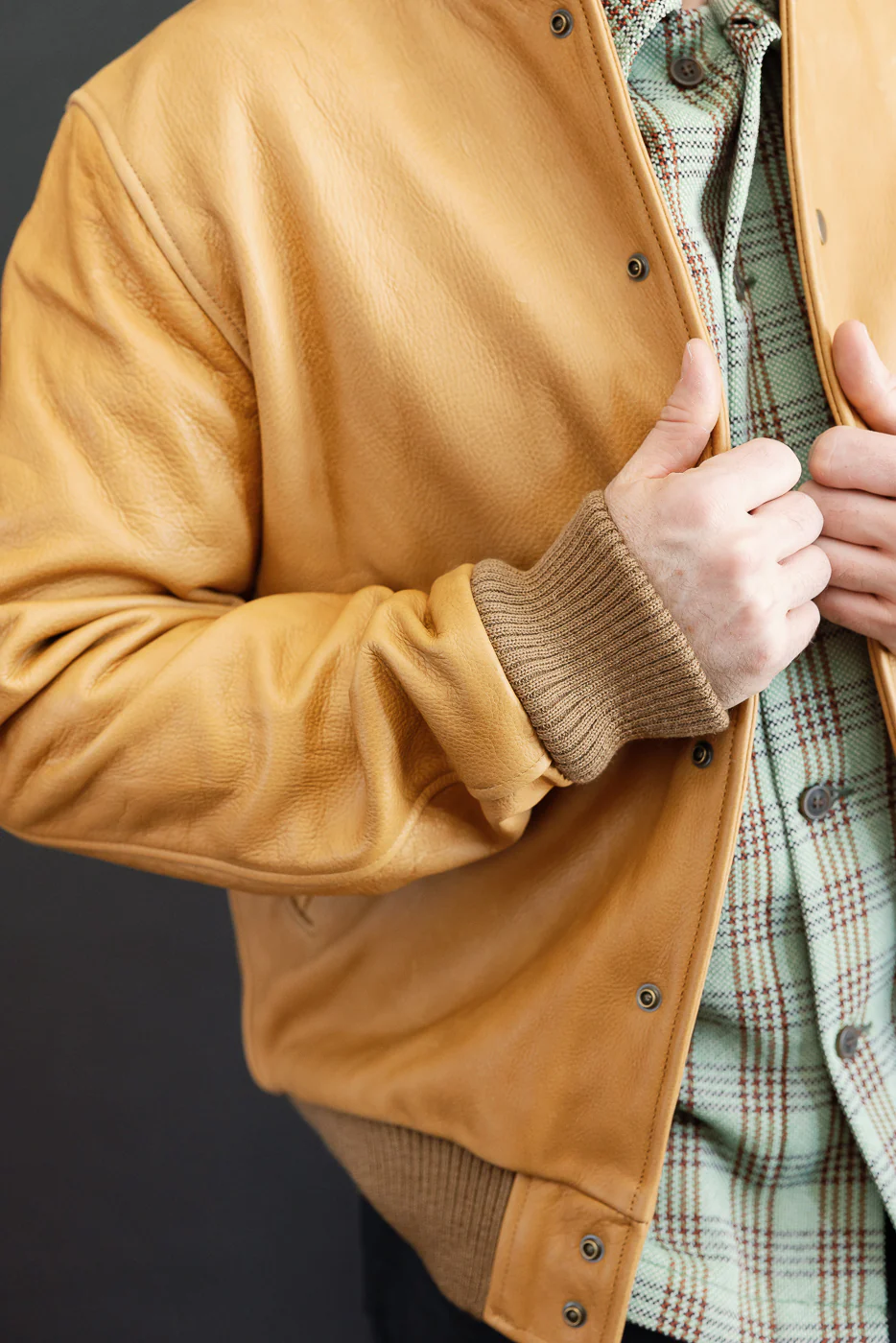 Leather All City Jacket - Rust - Image 17