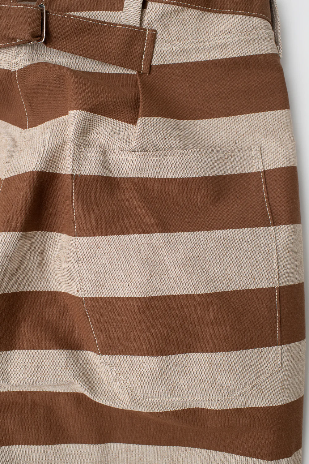 Lot 1230 - Striped Prisoner Pants - Brown - Image 4