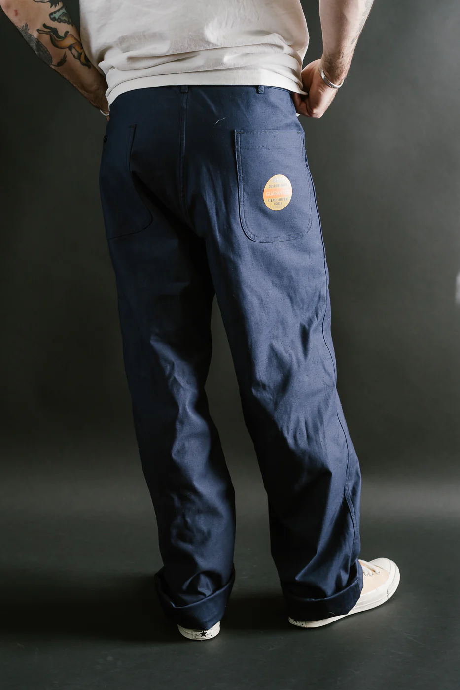 Lot 225 - Back Satin Baker Pants - Navy - Image 12