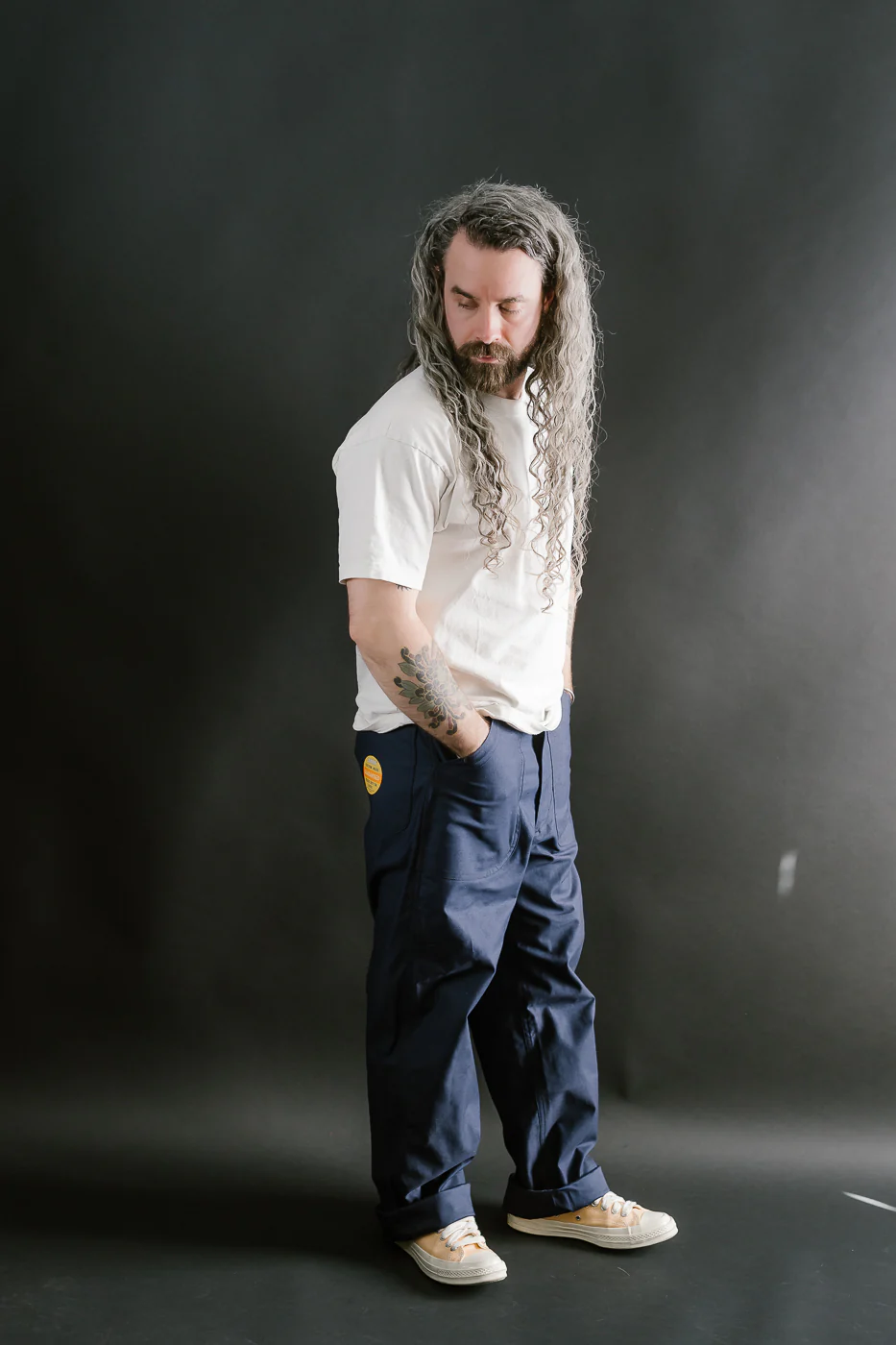 Lot 225 - Back Satin Baker Pants - Navy - Image 8