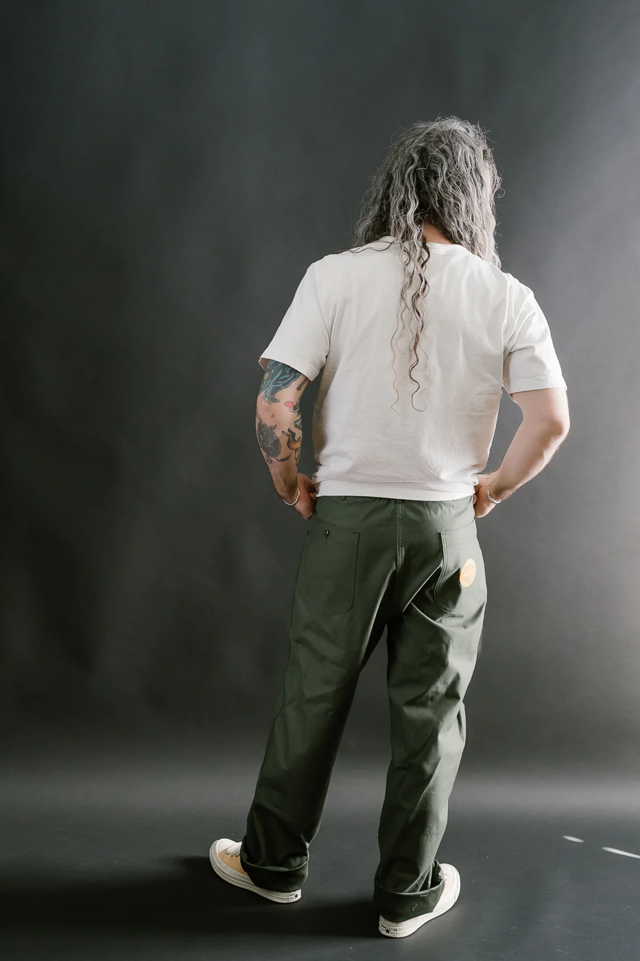 Lot 225 - Back Satin Baker Pants - OD Green - Image 9