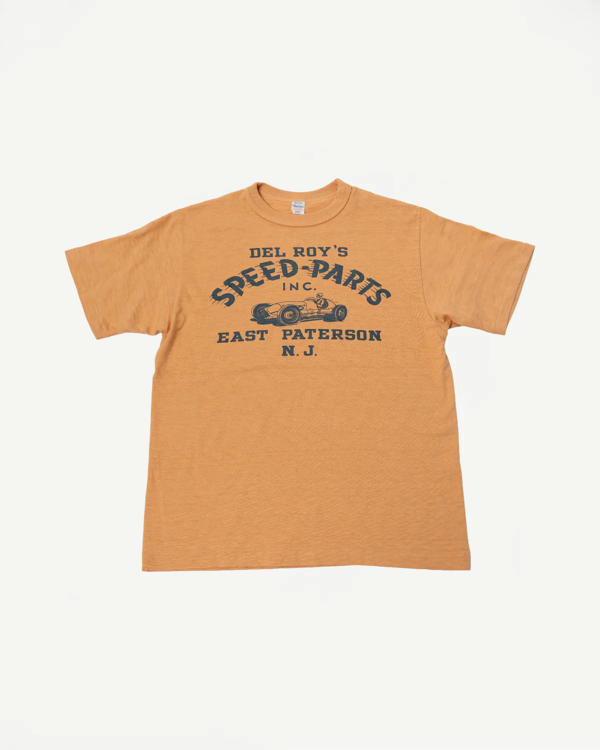 Lot 4601 - Slubby Cotton T-Shirt "Speed Parts" - Orange