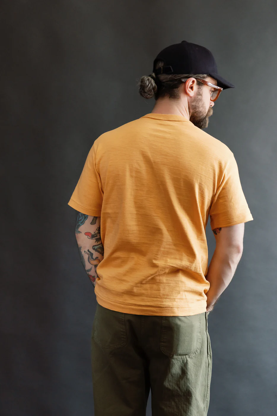 Lot 4601 - Slubby Cotton T-Shirt "Speed Parts" - Orange - Image 10