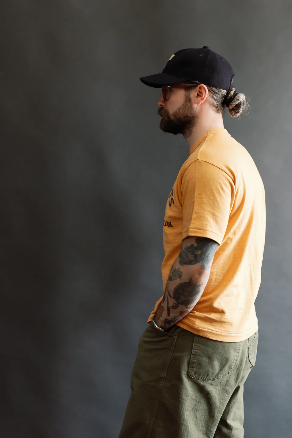 Lot 4601 - Slubby Cotton T-Shirt "Speed Parts" - Orange - Image 11