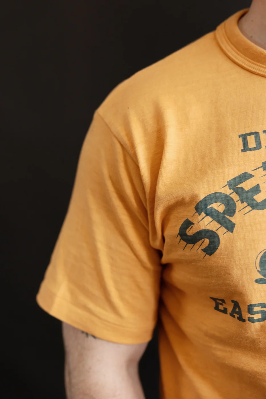 Lot 4601 - Slubby Cotton T-Shirt "Speed Parts" - Orange - Image 16
