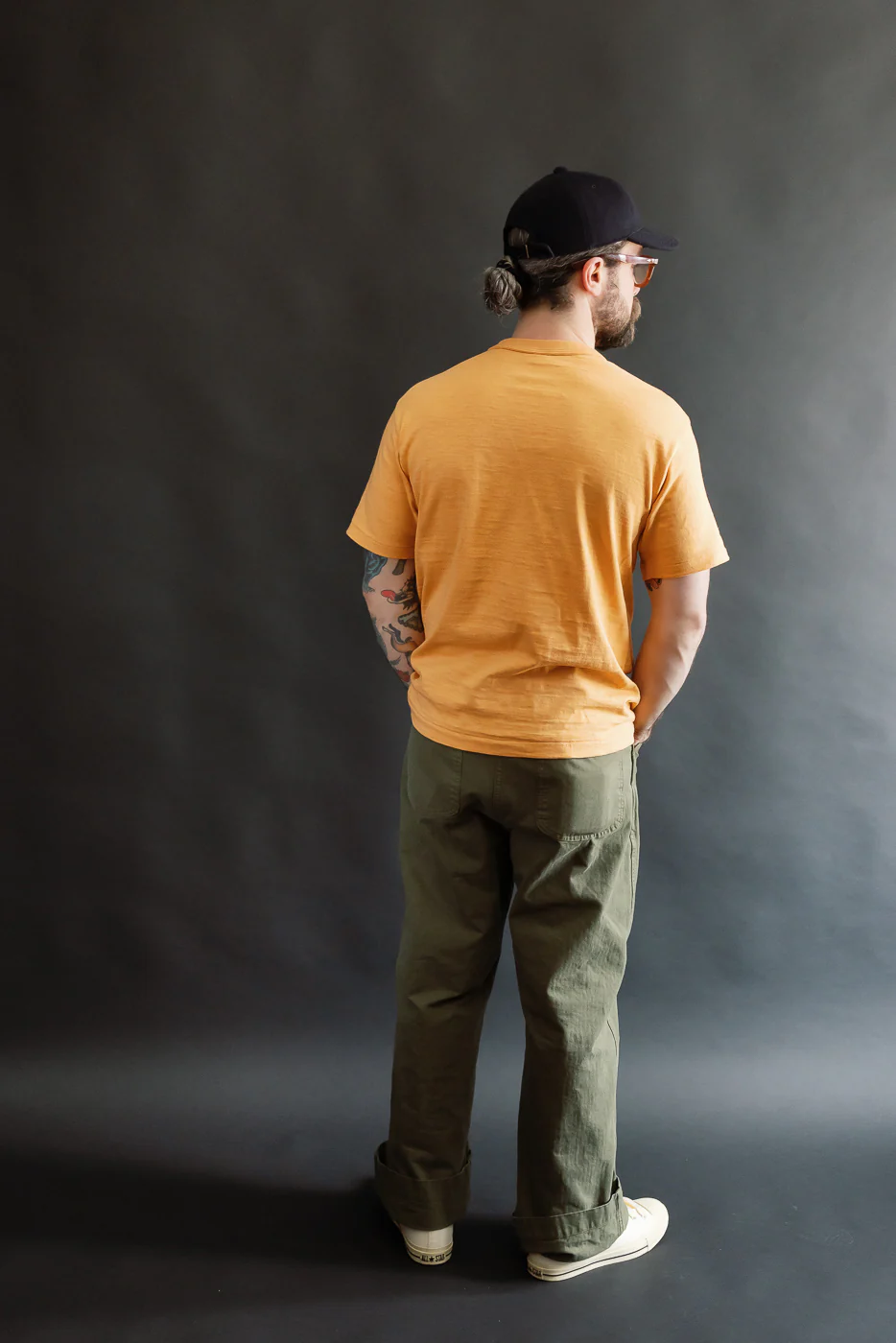Lot 4601 - Slubby Cotton T-Shirt "Speed Parts" - Orange - Image 7