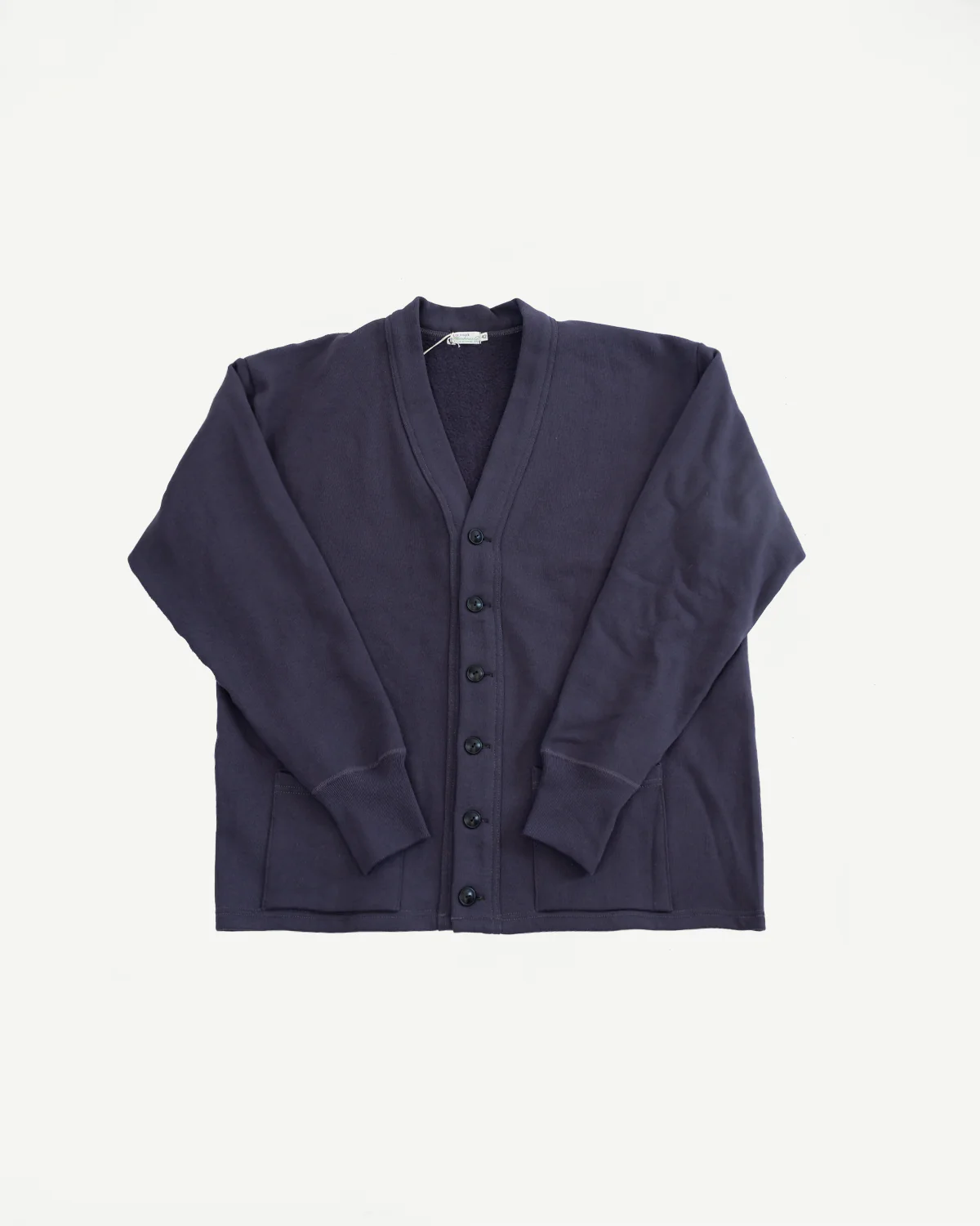 Lot 498 - 4 Needle Sweat Cardigan - Dark Navy