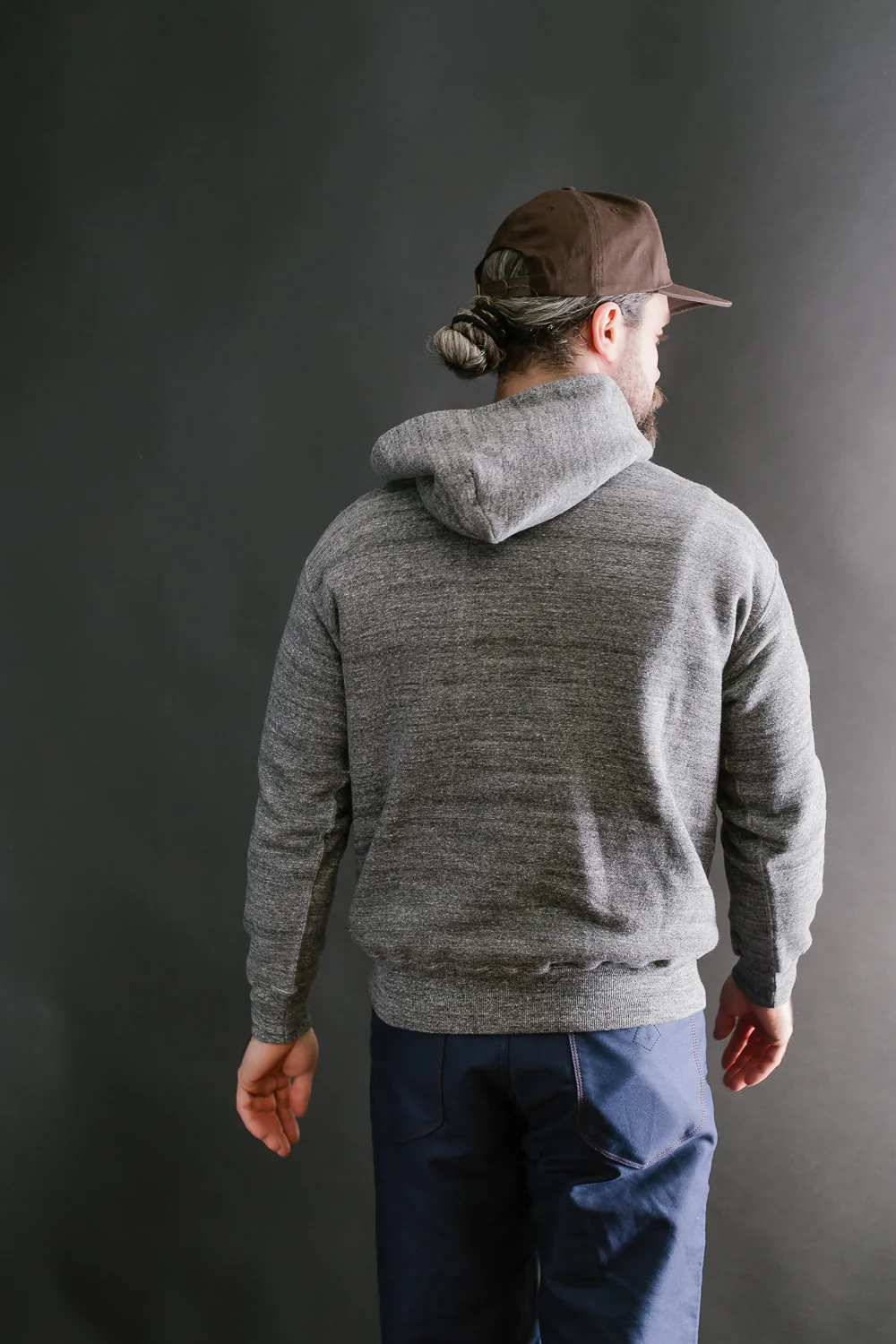 Lot 86002 - Loop Wheel Sweat Hoodie - Heather Charcoal - Image 11