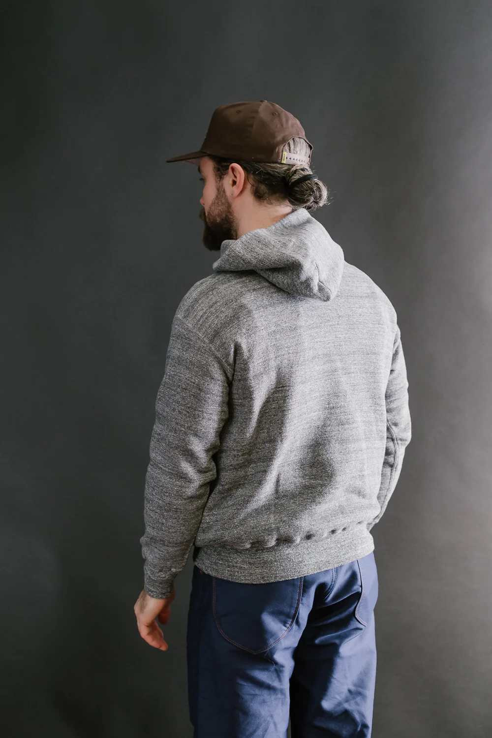 Lot 86002 - Loop Wheel Sweat Hoodie - Heather Charcoal - Image 12