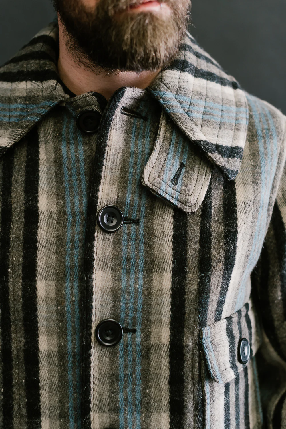 Lot JG-10 - 1920s-1932 Winter Hunting Coat - Gray Plaid - Image 20