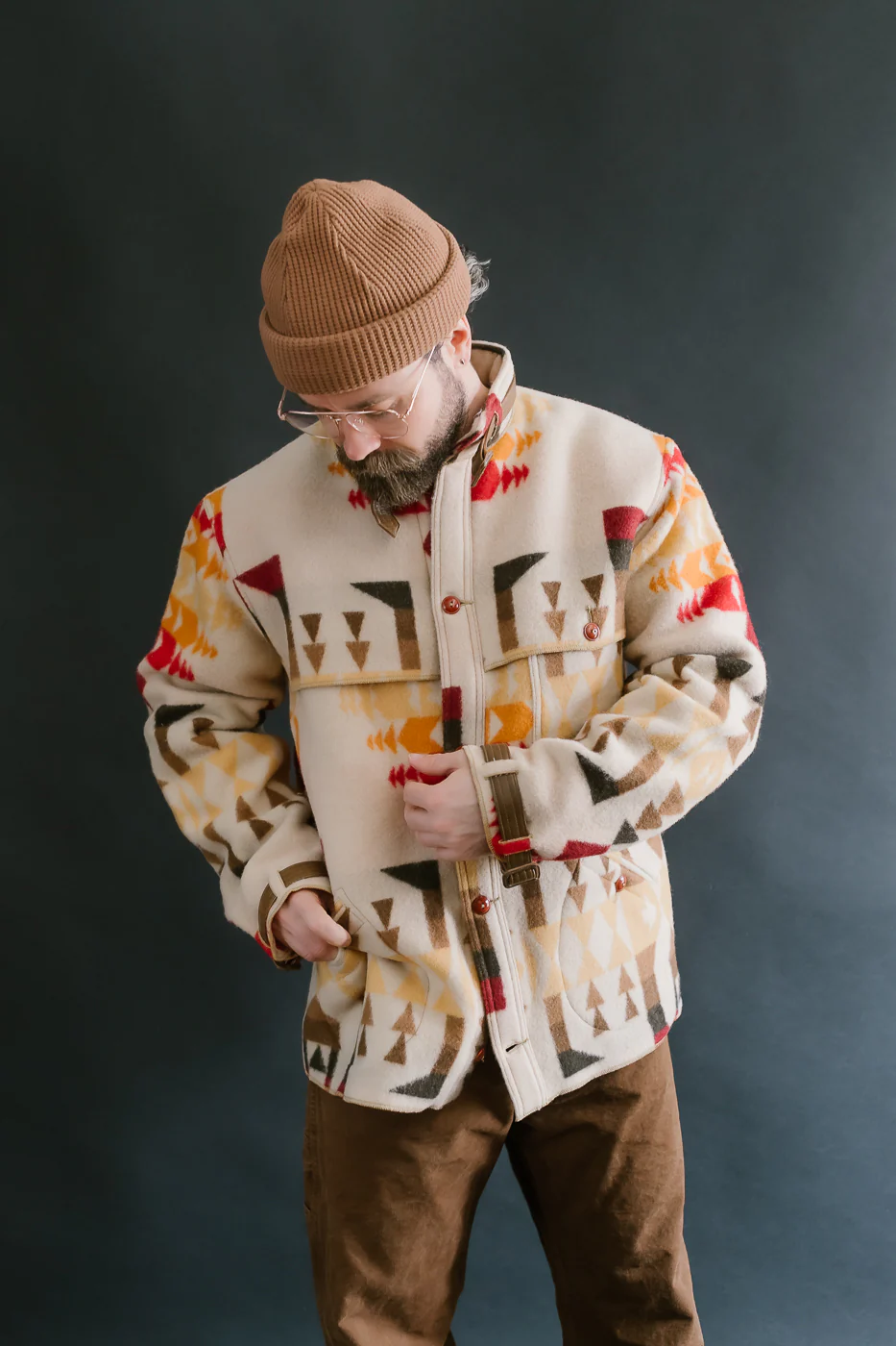 Lot JG-32 - Stag Wool Coat - Beige - Image 11