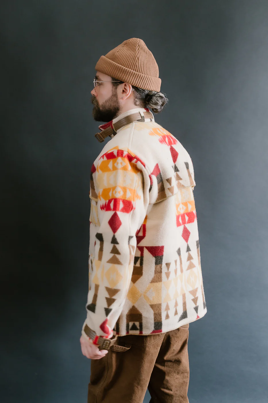 Lot JG-32 - Stag Wool Coat - Beige - Image 15