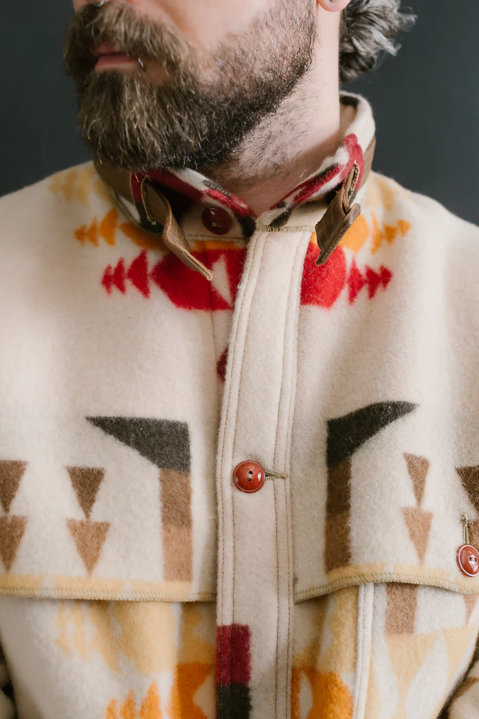 Lot JG-32 - Stag Wool Coat - Beige - Image 18