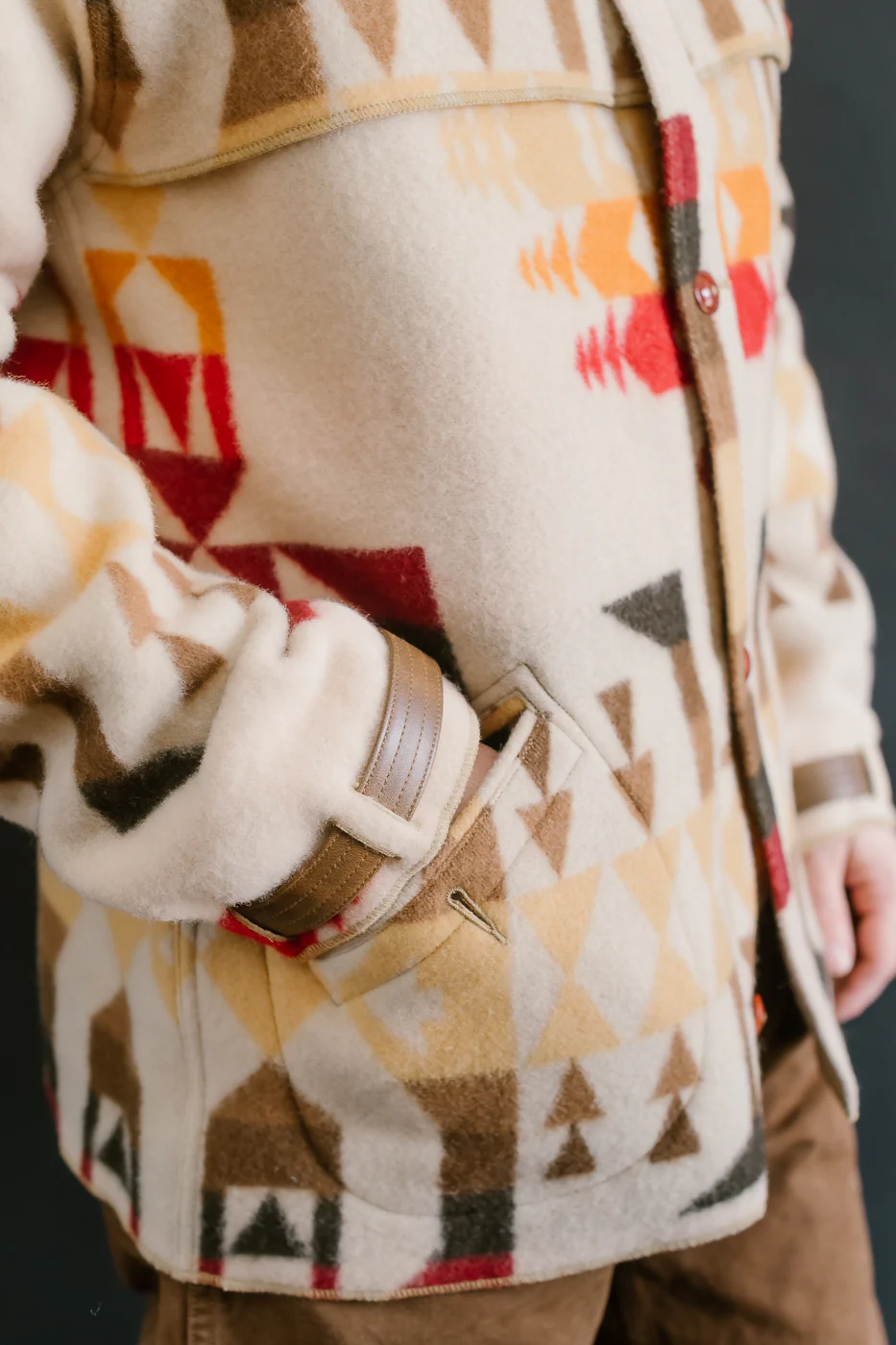 Lot JG-32 - Stag Wool Coat - Beige - Image 20