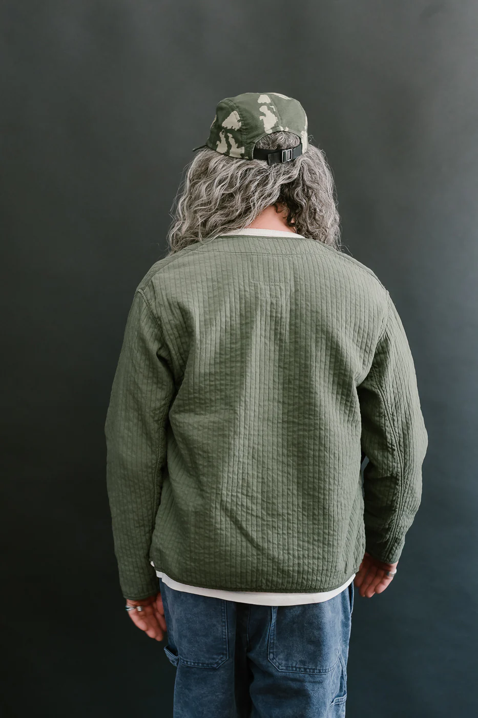 M-B-633 - Baseball Cardigan Armor Quilt Cotton - Litchen - Image 13