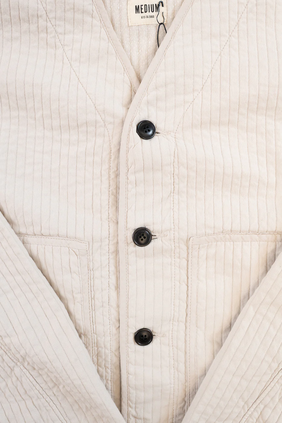 M-B-019 - Baseball Cardigan Armor Quilt Cotton - Shell - Image 3