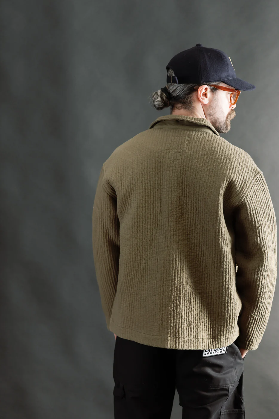 M-I-001 - Cana Shirt Fjord Jacquard - Fossil Green - Image 13