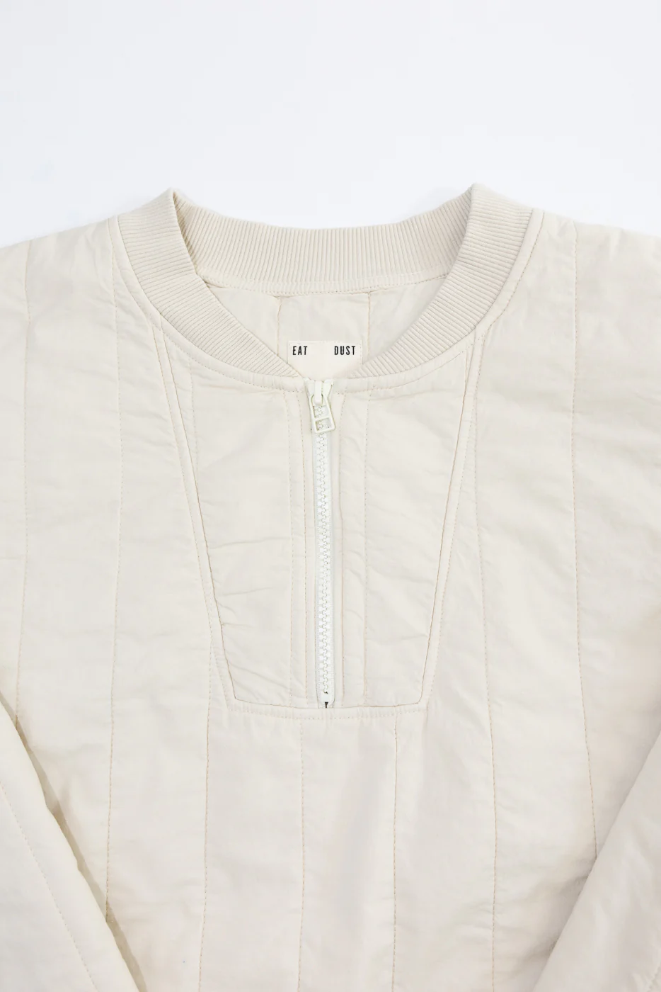 M-J-002 - Oslo Sweater Quilted Cotton - Ecru - Image 2