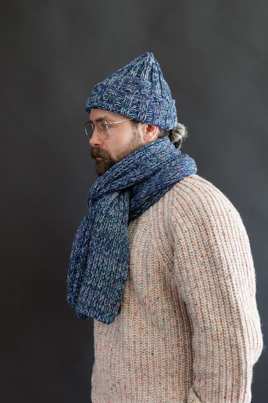 Marled Fantasies Scarf - Diesel Mix - Image 6