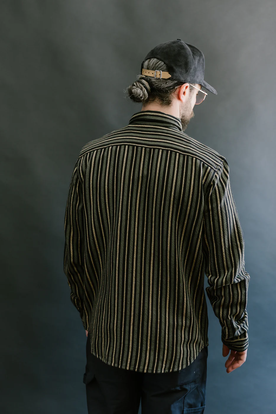 McAllen Shirt Drunken Stripe Twill - Black, Beige, Grey - Image 12