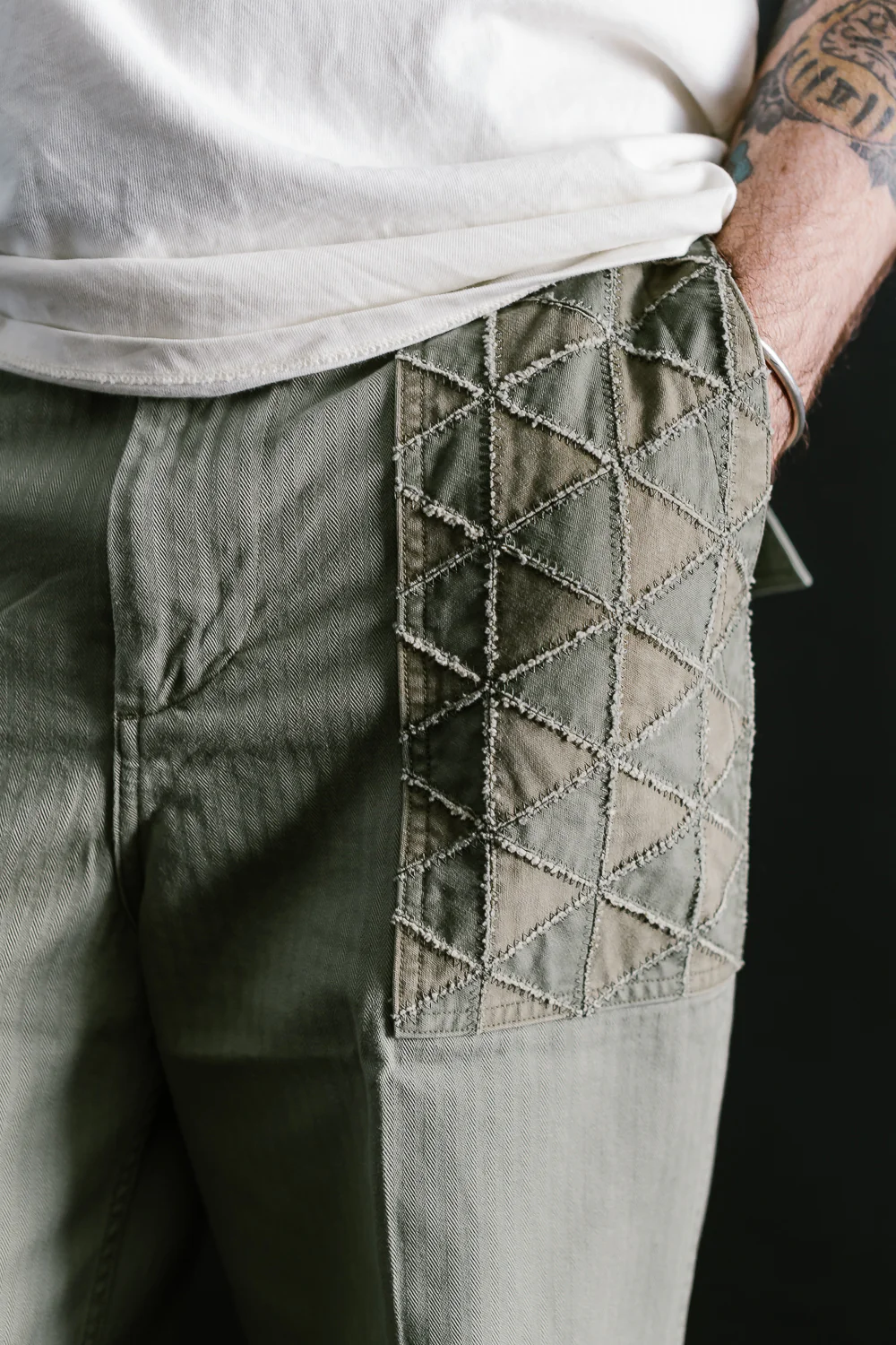 MSP-1014 - Tsugihagi Baker Pants - Army Green - Image 20