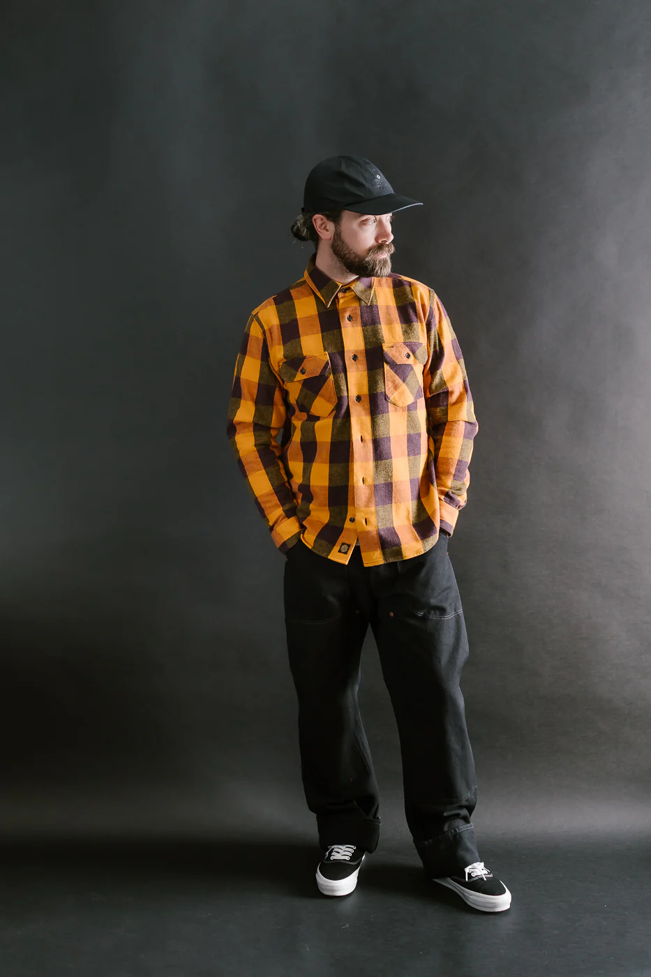 Norris Buffalo Plaid - Orange, Vine, Black - Image 6
