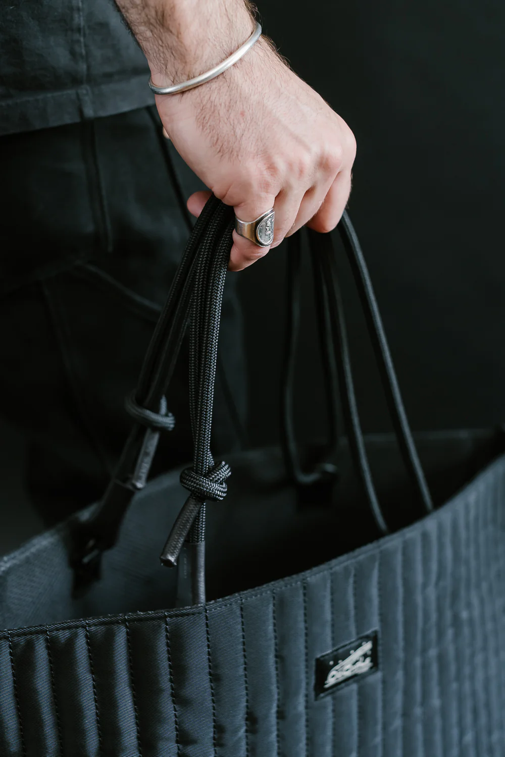 OGL-ORI-MILLIE-CARALL-BLK - OGL Originale Tech Material Millie Carry-All Tote Bag - Black - Image 10