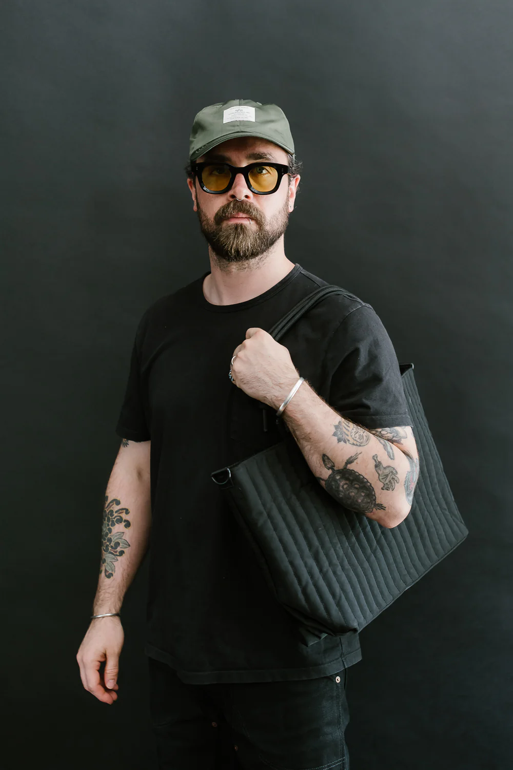 OGL-ORI-MILLIE-CARALL-BLK - OGL Originale Tech Material Millie Carry-All Tote Bag - Black - Image 7