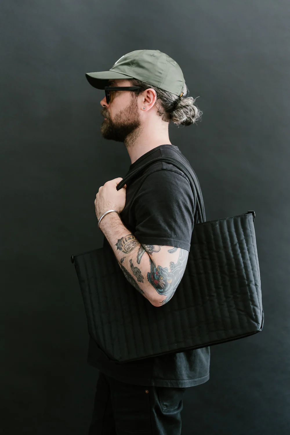 OGL-ORI-MILLIE-CARALL-BLK - OGL Originale Tech Material Millie Carry-All Tote Bag - Black - Image 8