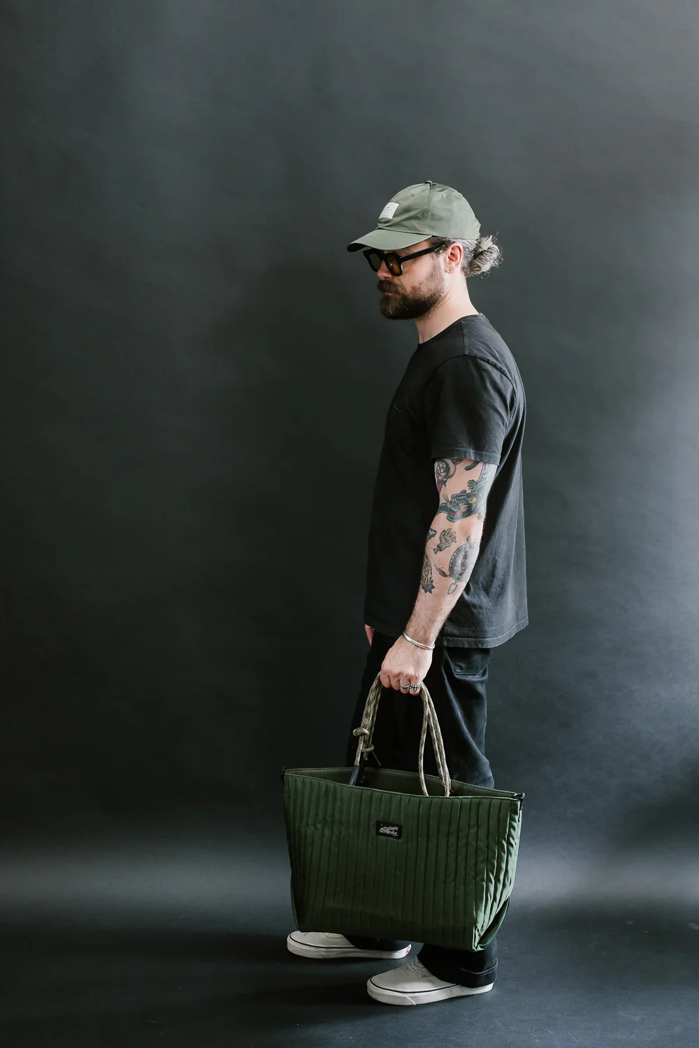 OGL-ORI-MILLIE-CARALL-GRN - OGL Originale Tech Material Millie Carry-All Tote Bag - Green - Image 4