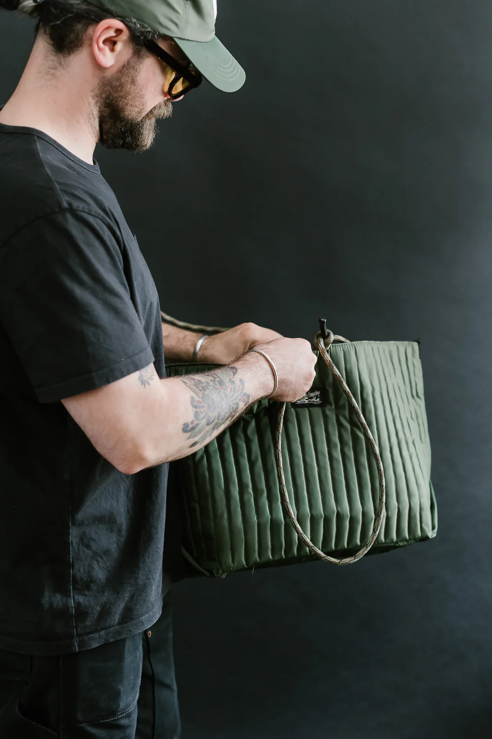 OGL-ORI-MILLIE-CARALL-GRN - OGL Originale Tech Material Millie Carry-All Tote Bag - Green - Image 8
