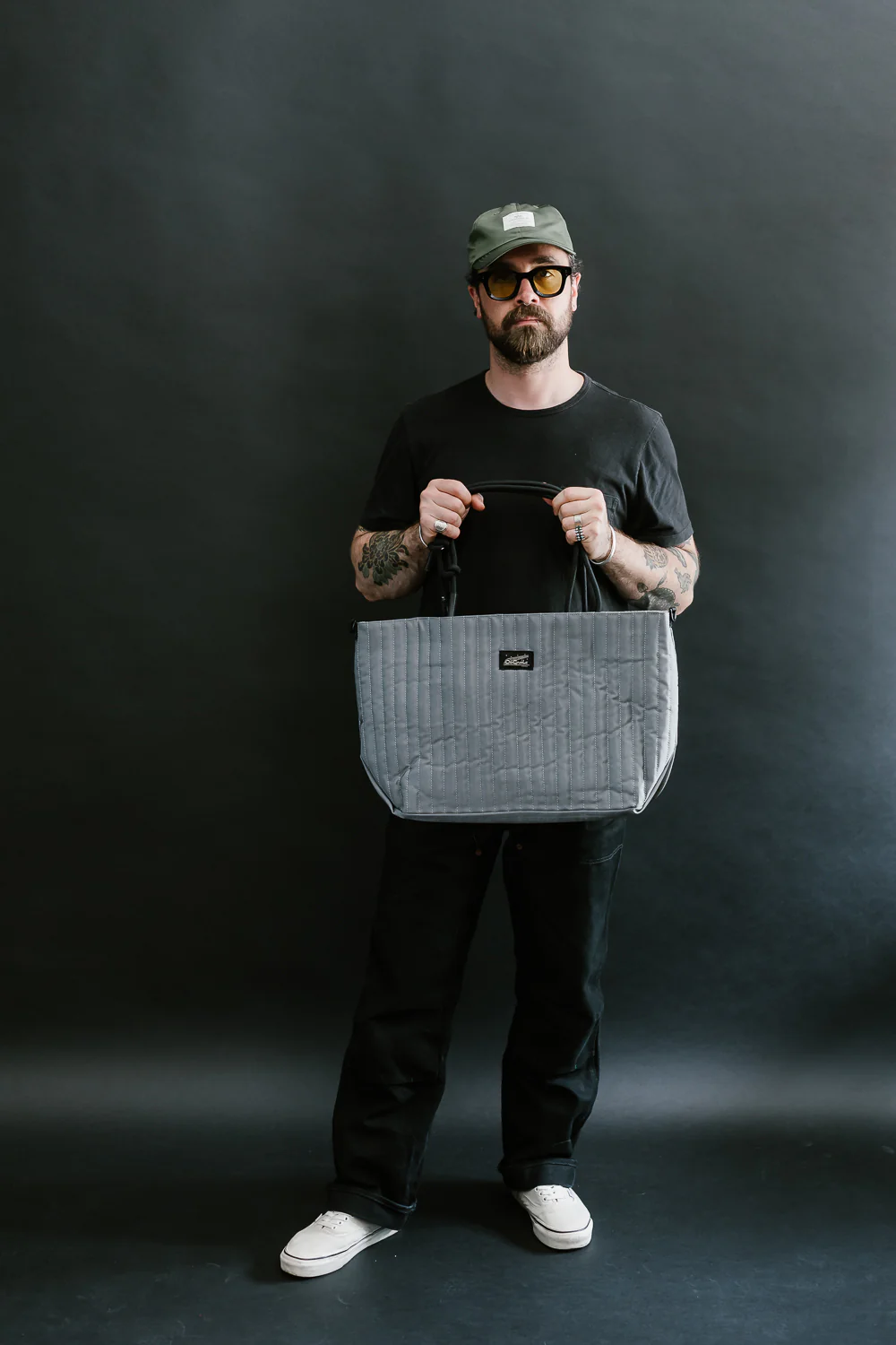 OGL-ORI-MILLIE-CARALL-SIL - OGL Originale Tech Material Millie Carry-All Tote Bag - Silver - Image 4