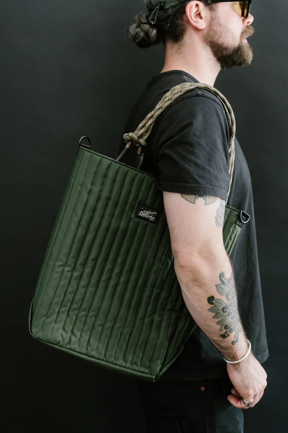 OGL-ORI-MILLIE-UTIL-GRN - OGL Originale Tech Material Millie Utility Tote Bag - Green - Image 7