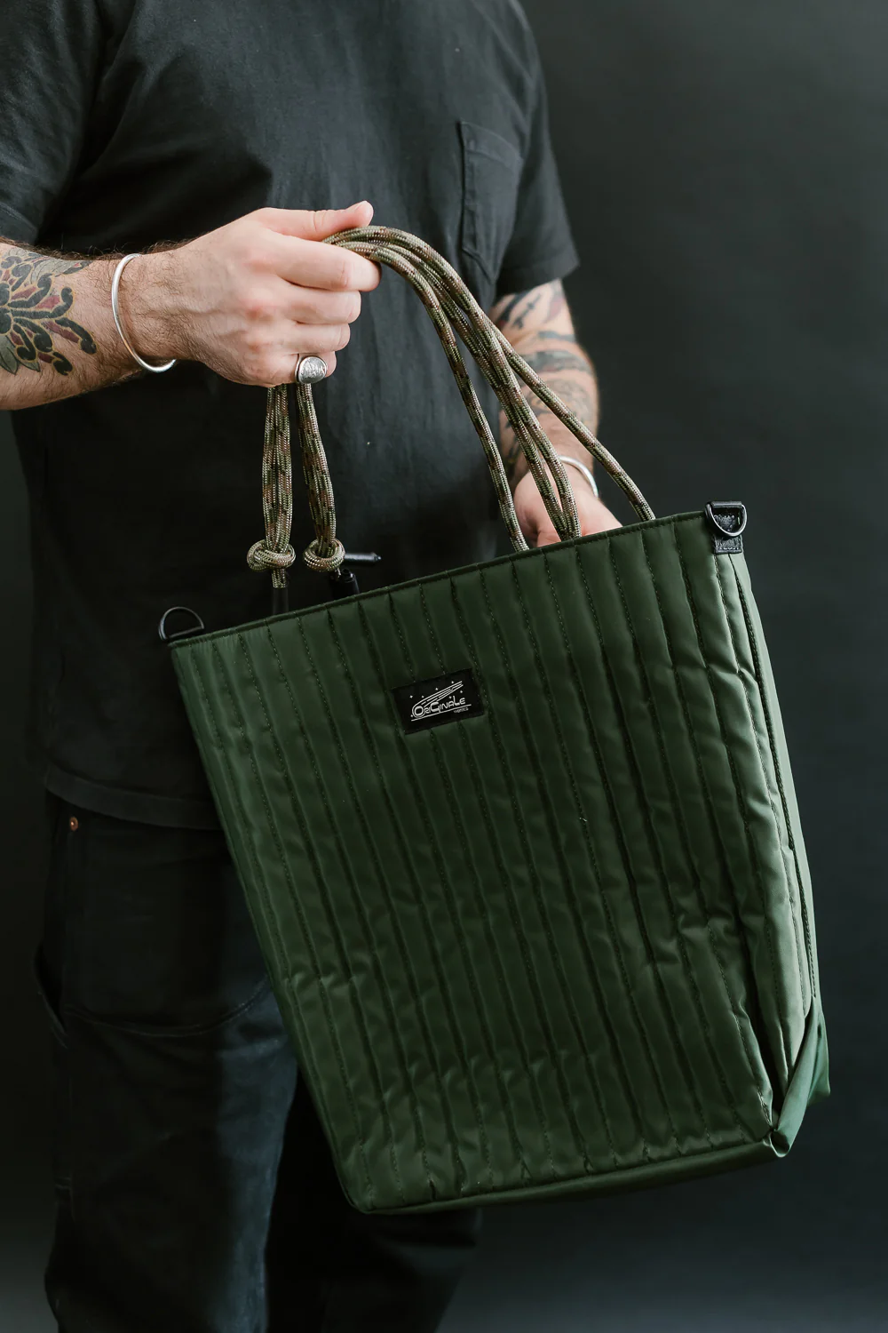 OGL-ORI-MILLIE-UTIL-GRN - OGL Originale Tech Material Millie Utility Tote Bag - Green - Image 8