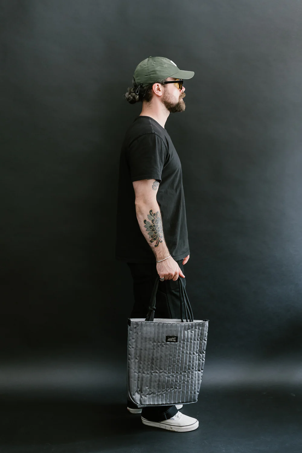 OGL-ORI-MILLIE-UTIL-SIL - OGL Originale Tech Material Millie Utility Tote Bag - Silver - Image 4