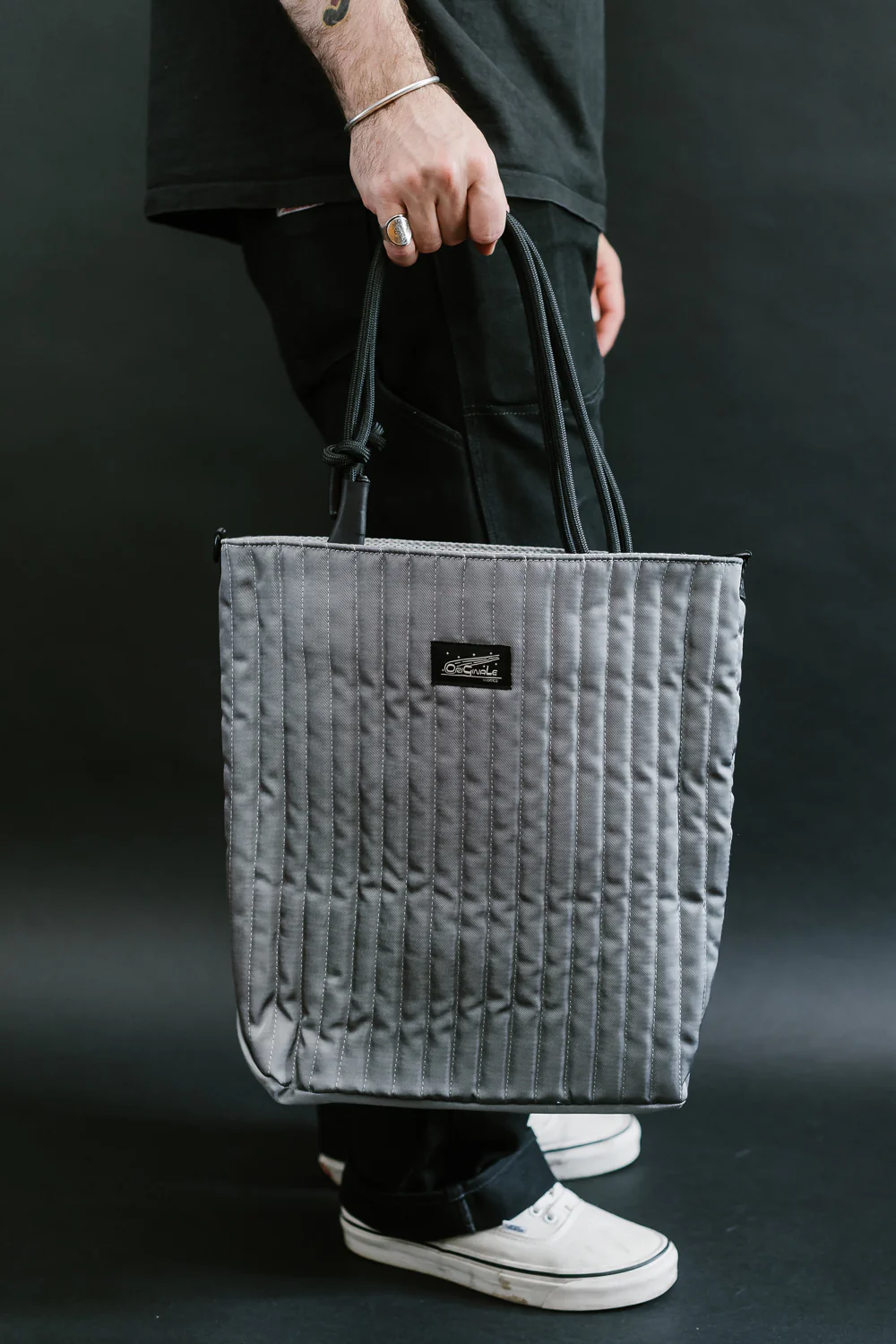 OGL-ORI-MILLIE-UTIL-SIL - OGL Originale Tech Material Millie Utility Tote Bag - Silver - Image 7