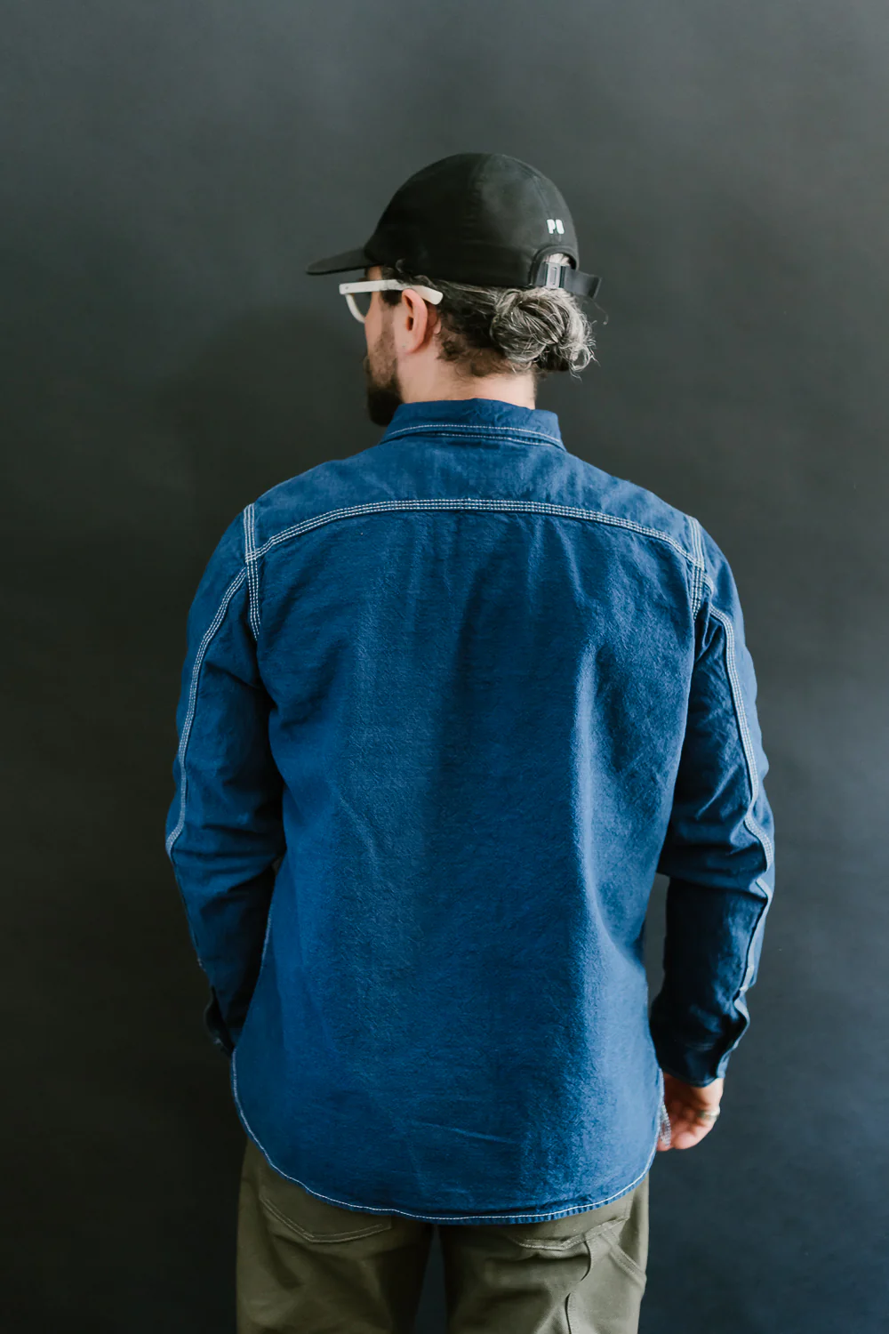 10oz Overdyed Work Shirt - Blue - Image 13