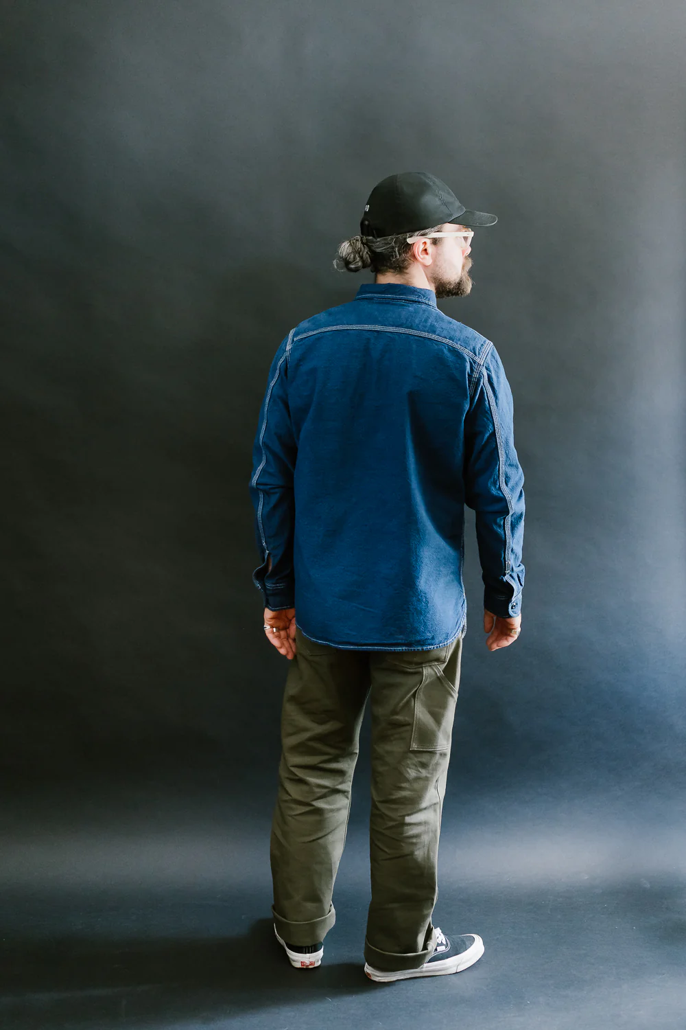 10oz Overdyed Work Shirt - Blue - Image 9