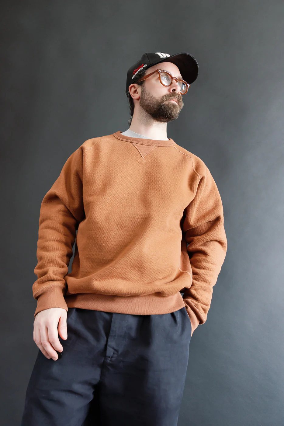 Pullover Crewneck - Double Heavyweight French Terry - Rust - Image 16