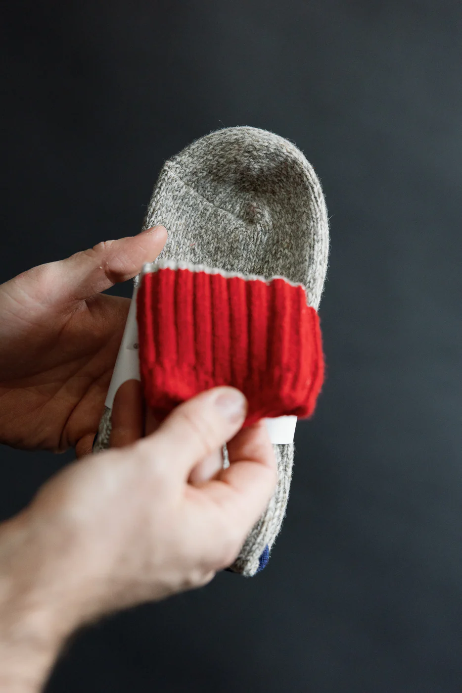 R1536 - Merino Wool Rug Socks - Red - Image 3